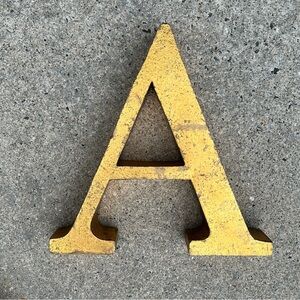 Anthropologie Gold Metal Letter 'A'